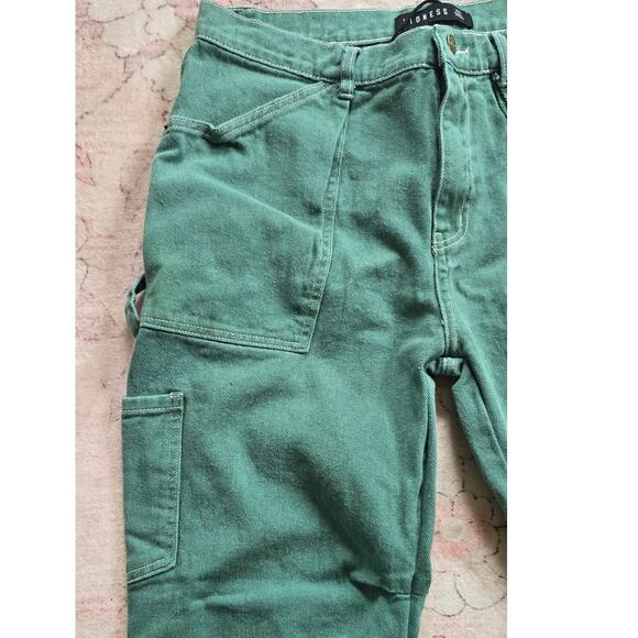 Lioness Green Cotton Cargo Jeans - Women's XXL - Picture 2 of 6